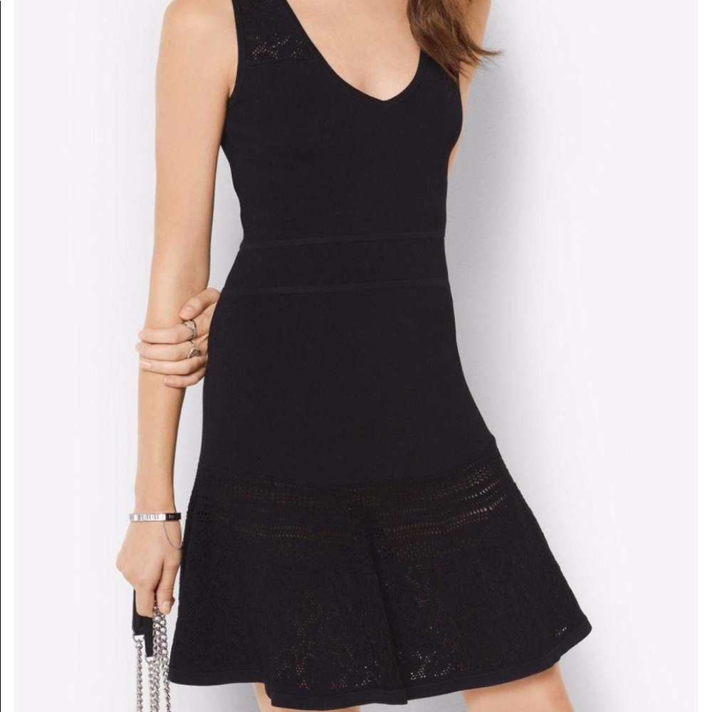 Michael Kors Fit & Flare Black Dress